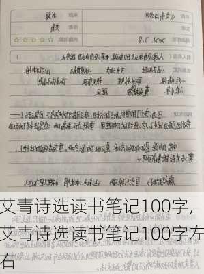 艾青诗选读书笔记100字,艾青诗选读书笔记100字左右