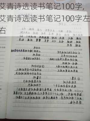 艾青诗选读书笔记100字,艾青诗选读书笔记100字左右